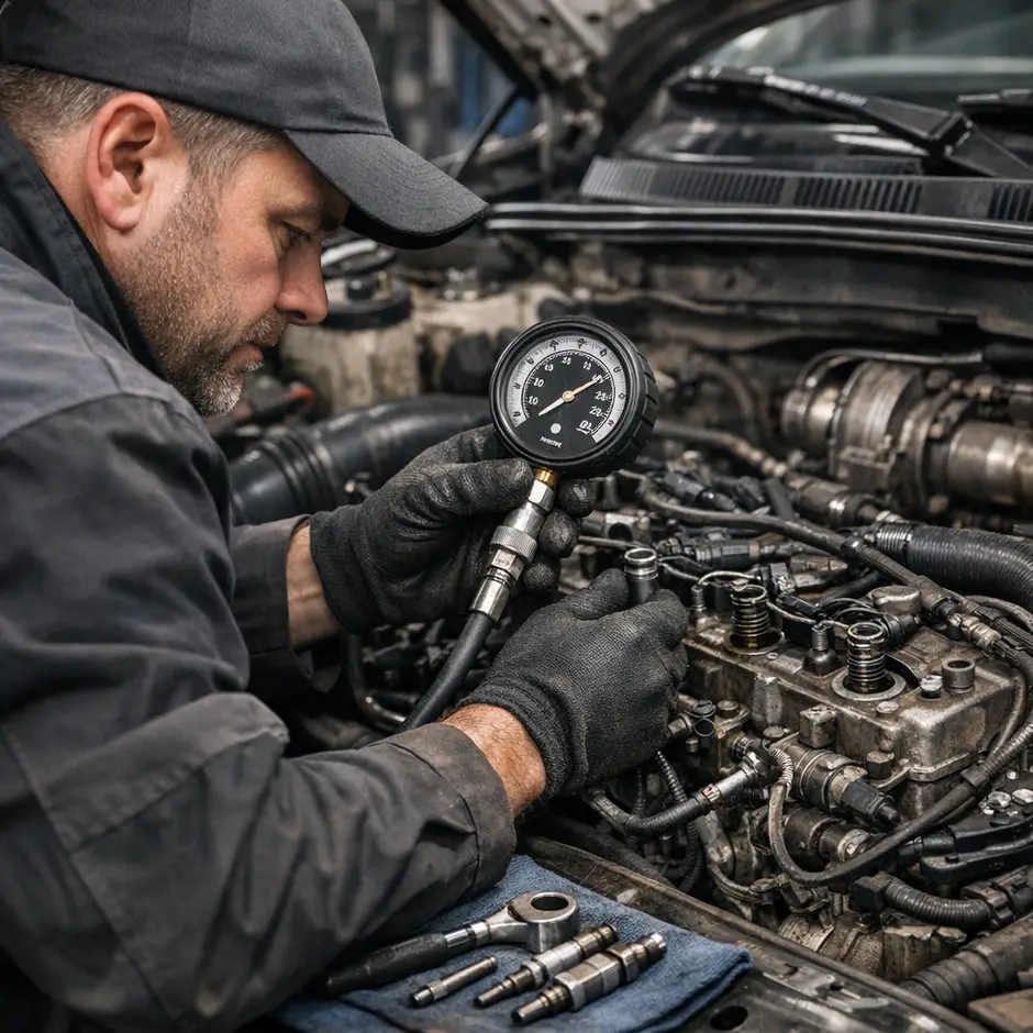 Замер компрессия ДВС Санг Йонг Актион